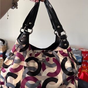 Coach Maggie Op Art hobo bag